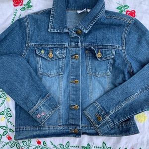 Vintage 90s Sideout cropped denim jacket!